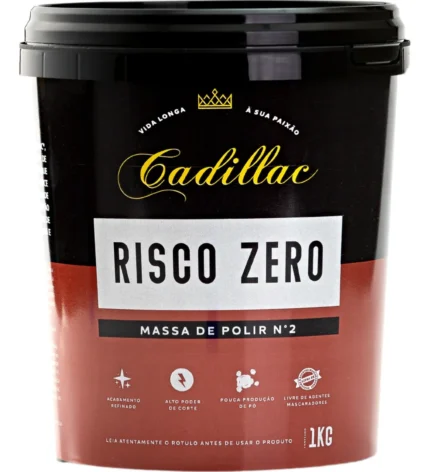 Massa De Polir Nº2 Risco Zero 1kg Cadillac Base D'água Cor Branco